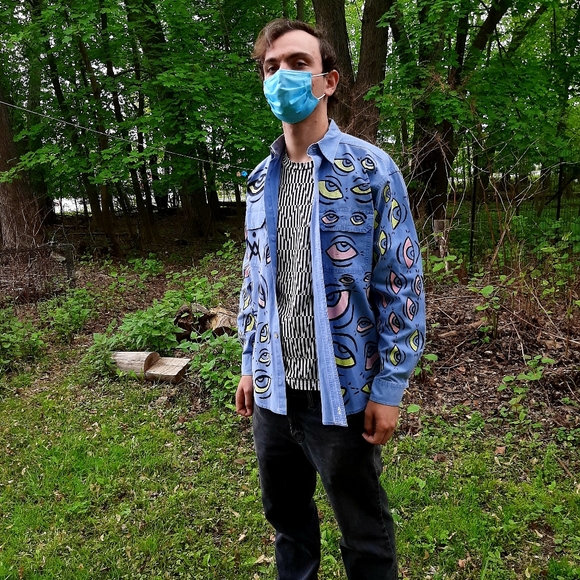 Painted denim jacket